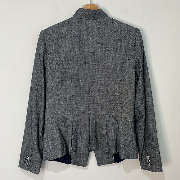 White House Black Market Women's Blazer Size 10 Blue White Office Business - Picture 2 of 15